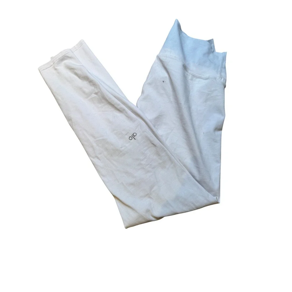 Alo Yoga Distressed‎ High Waist Leggings White Size L warrior legging
